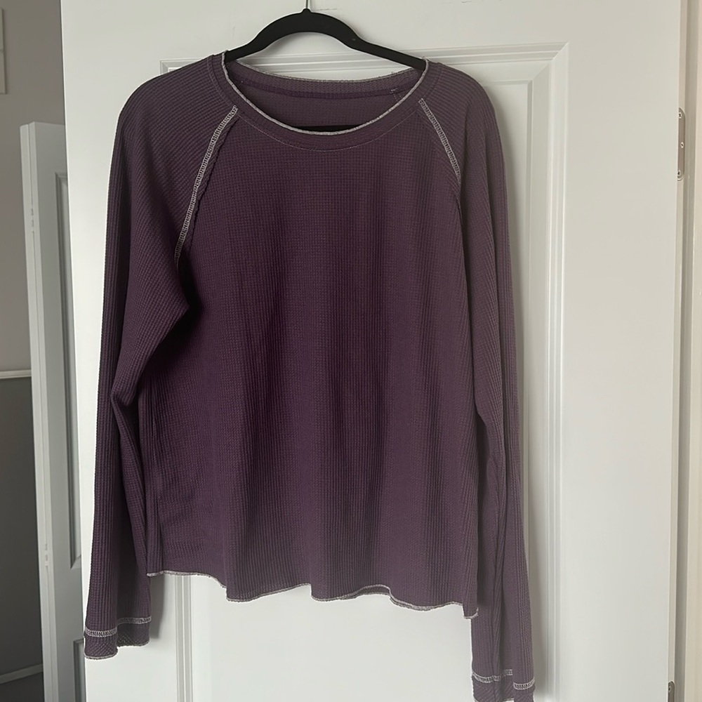 NWOT Waffle long sleeve top size XXL